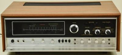 Ladies and gentlemen, the Pioneer SX-9000 AM/FM Stereo Receiver. It *is* a beast. A beautiful, beautiful beast. 70 watts per stereo pair of speakers x 3 pairs of speakers, 210 pure watts total output. With adjustable reverberation for the built-in microphone mixer on the front faceplate, you can essentially transform this baby into the baddest ass of the bad asses of karaoke machines; because you can run a backing track into this baby and do a live mic mix along with it while sending direct to some tape or digital recording format. Clean, convenient use of the home stereo to interact and jam along or sing along with the wide selection of backing tracks that are out there, or make your own mix of rhythm guitars, bass, percussion, keyboards, synth horns and instruments to duplicate entire string sections of philharmonic orchestras. It's a good time to be an audiophile.